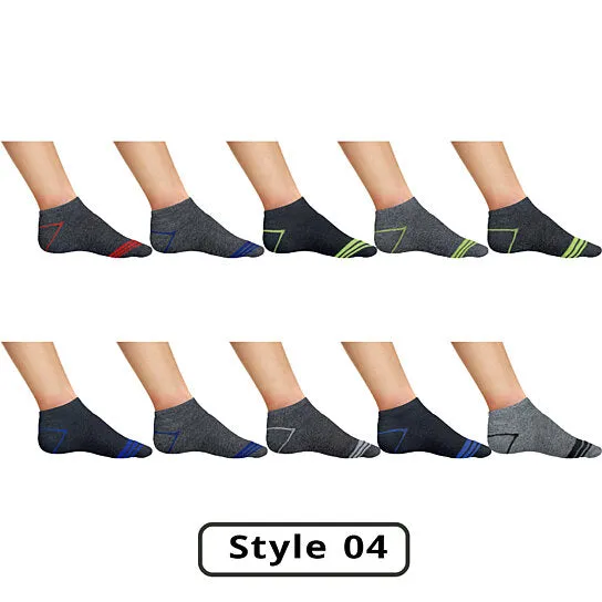 10-Pairs: Men's Active Low-Cut Ankle Socks