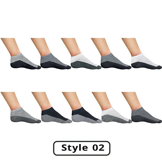 10-Pairs: Men's Active Low-Cut Ankle Socks