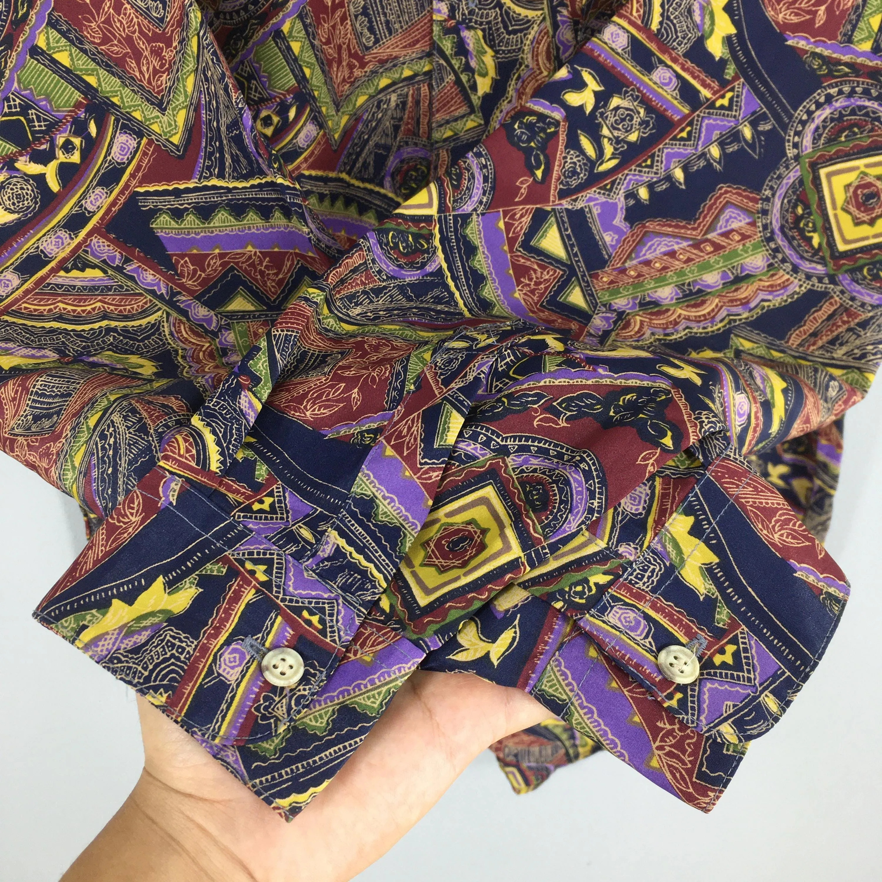 Abstract Paisley Shirt Casual Large