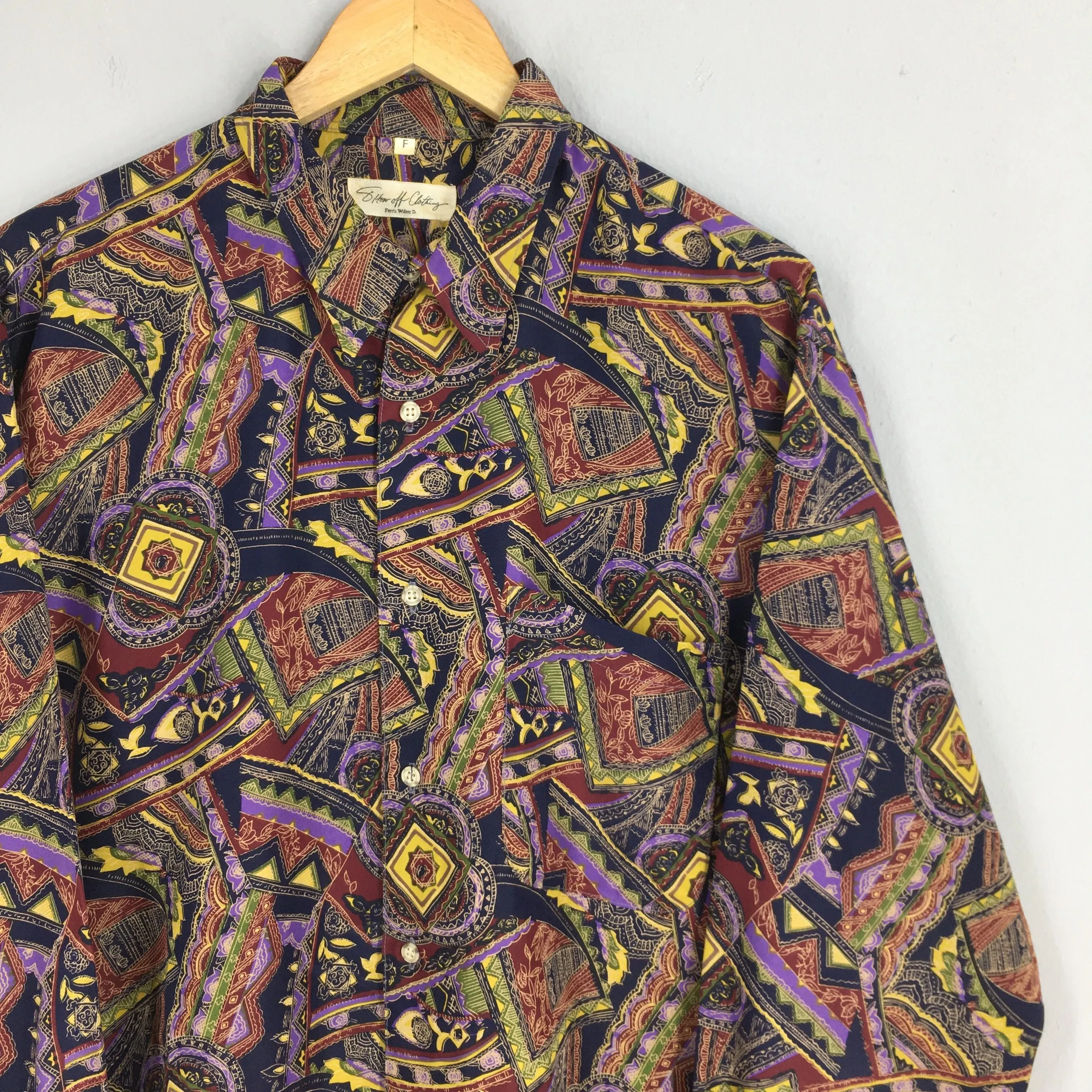 Abstract Paisley Shirt Casual Large