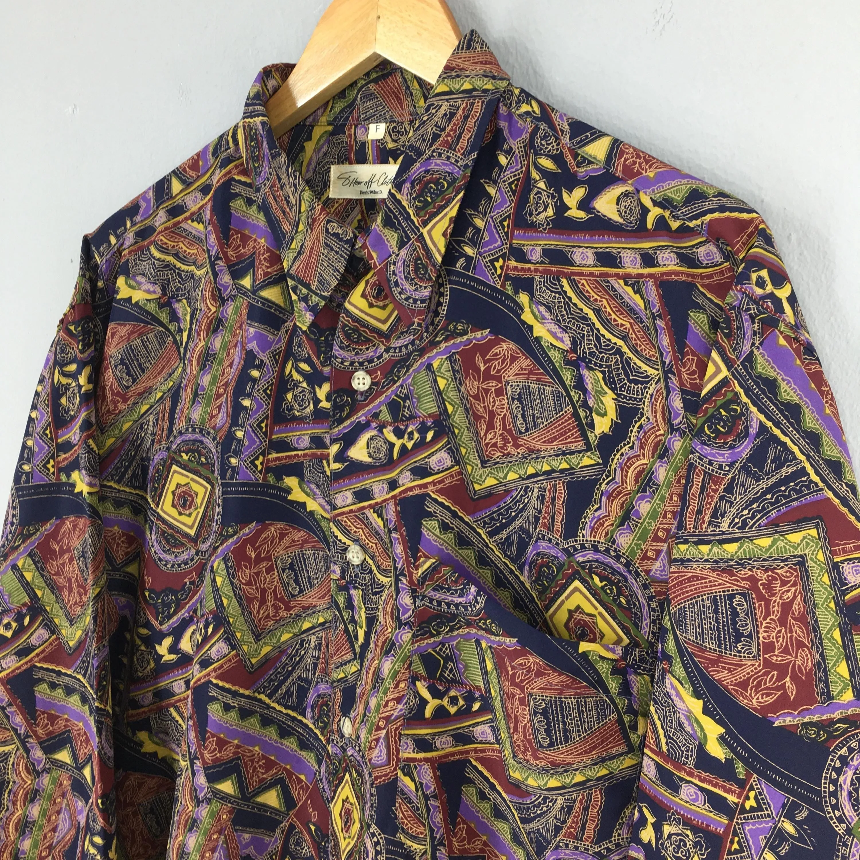 Abstract Paisley Shirt Casual Large