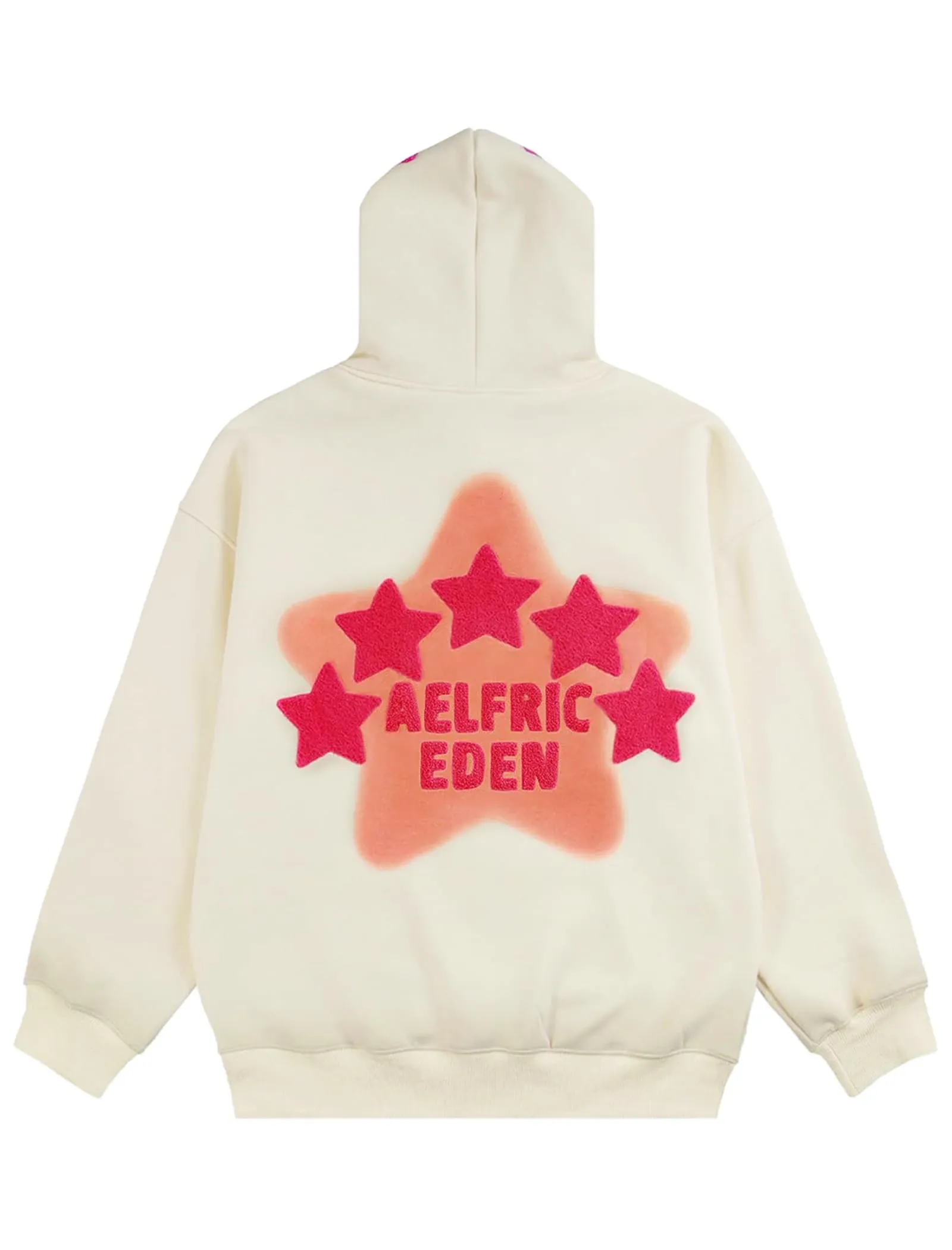 Aelfric Eden Womens Graphic Hoodies Pink Star Print Hoodie Unisex Oversized Hoodies Long Sleeve Pocket Pullover