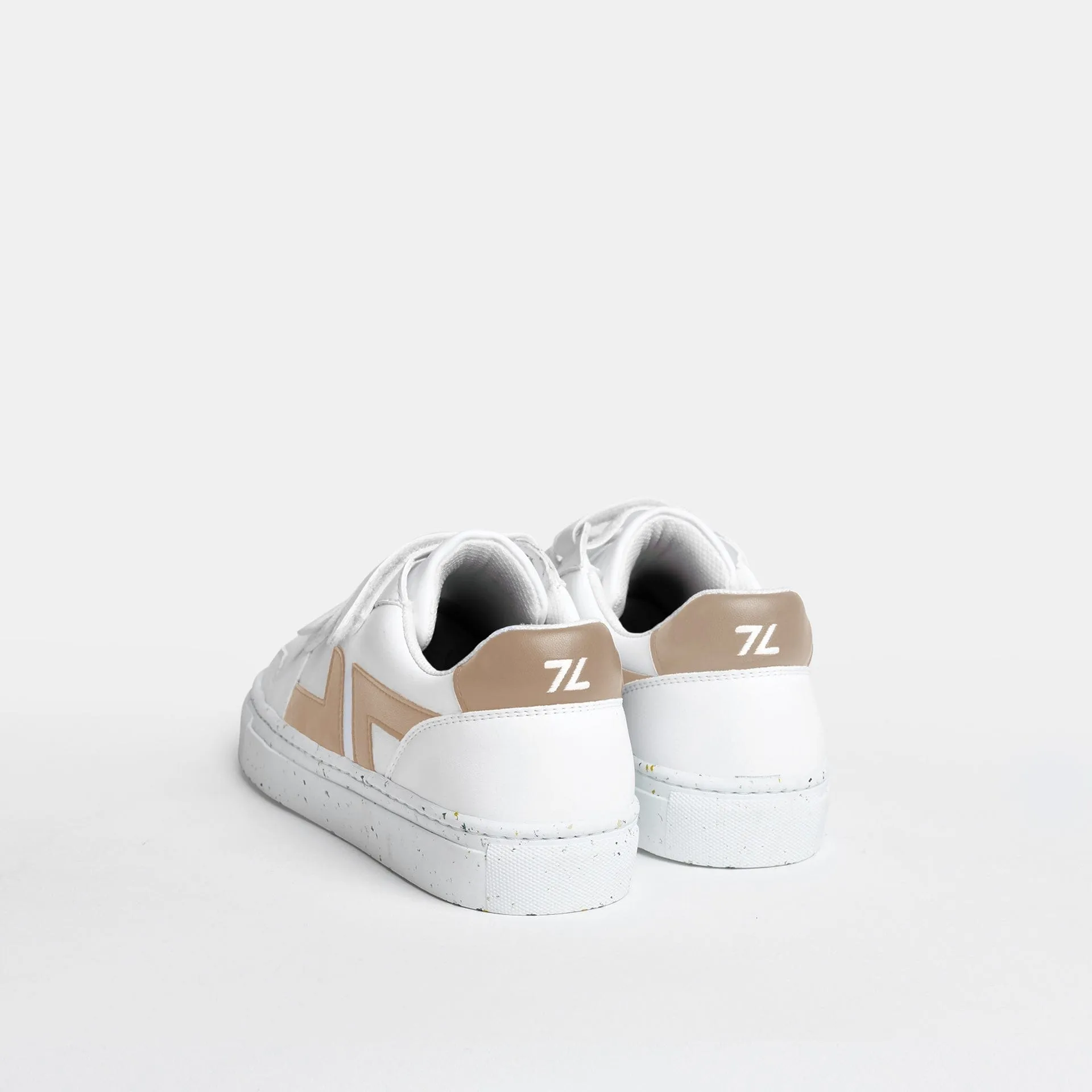 Alpha Unisex Vegan Leather Velcro Sneakers | Beige