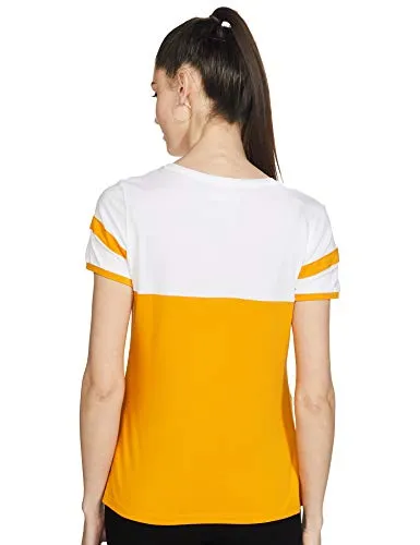 Amazon Brand - Symbol Women's Regular T-Shirt (AW20SYTSMPB10_Mustard L)