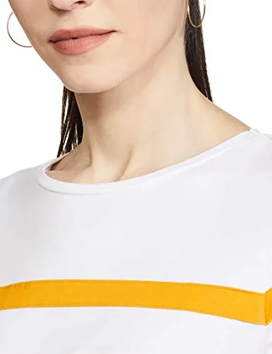 Amazon Brand - Symbol Women's Regular T-Shirt (AW20SYTSMPB10_Mustard L)