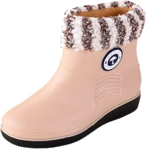 AMDBEL Rain Boots For Women, Women's Mid Calf Rain Boots Waterproof Garden Rain Shoes Anti-Slipping Rainboots for Ladies