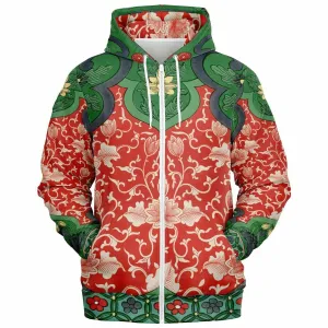 Art Nouveau Zip Hoodie With Vintage Artwork by Owen Jones