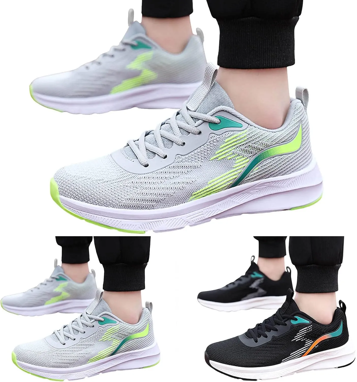 Athletic Fashion Sneakers for Men Casual Sneaker Mesh Breathable Walking Shoe Hook and Loop Orthopedic Sneakers