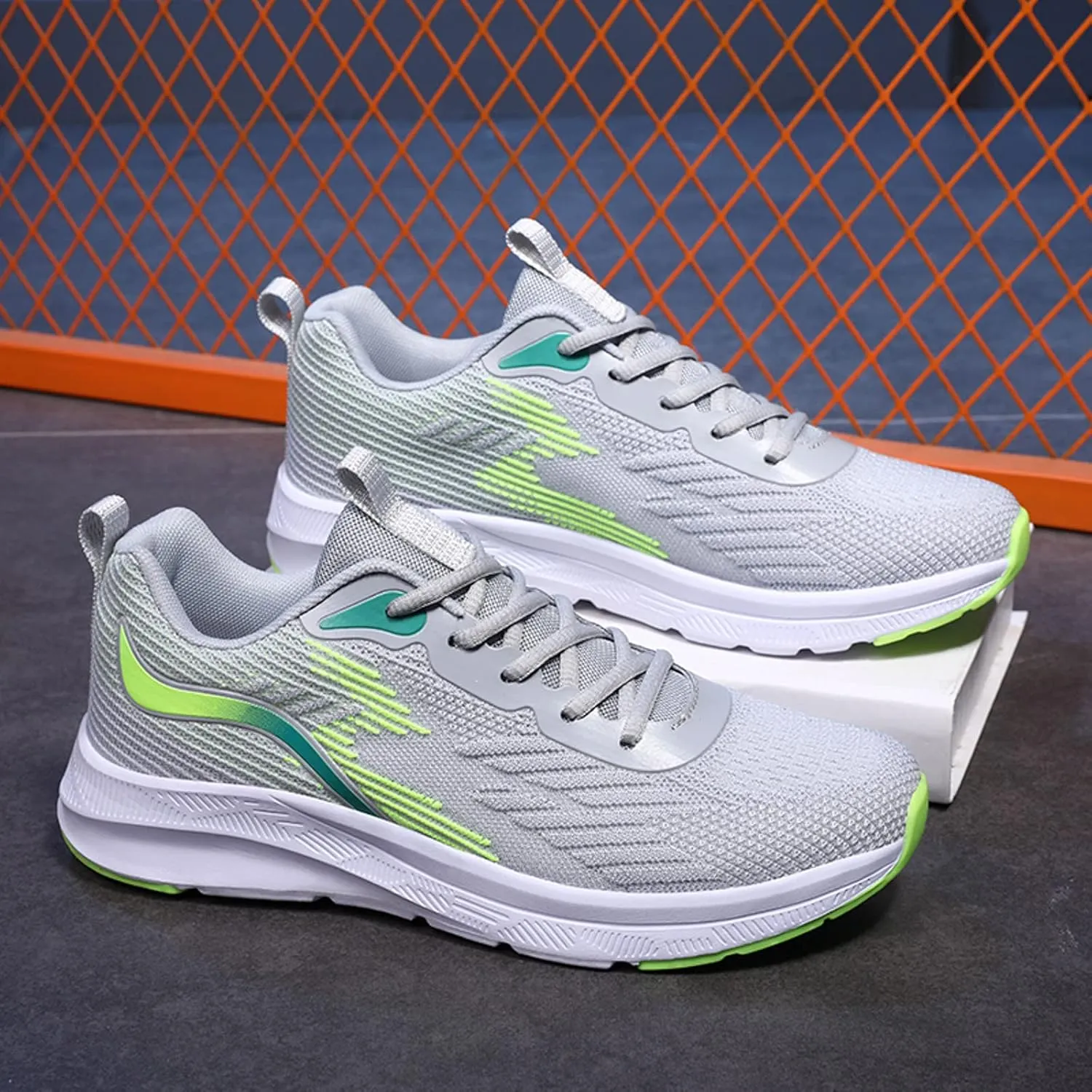 Athletic Fashion Sneakers for Men Casual Sneaker Mesh Breathable Walking Shoe Hook and Loop Orthopedic Sneakers