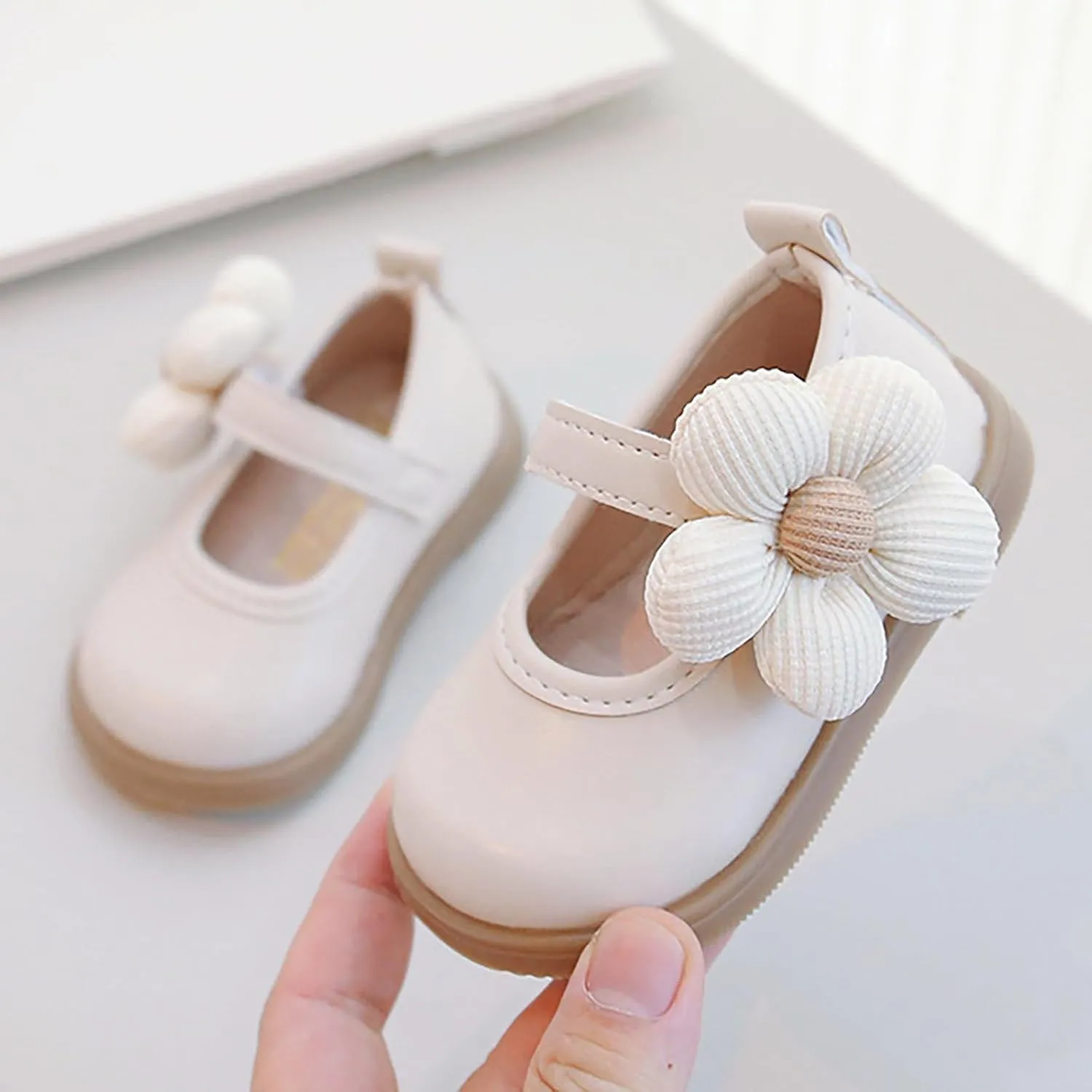 Baby Girls Dress Shoes Mary Jane Flats for Party School Wedding Ballet Shoes Flower Girls Dress Shoes