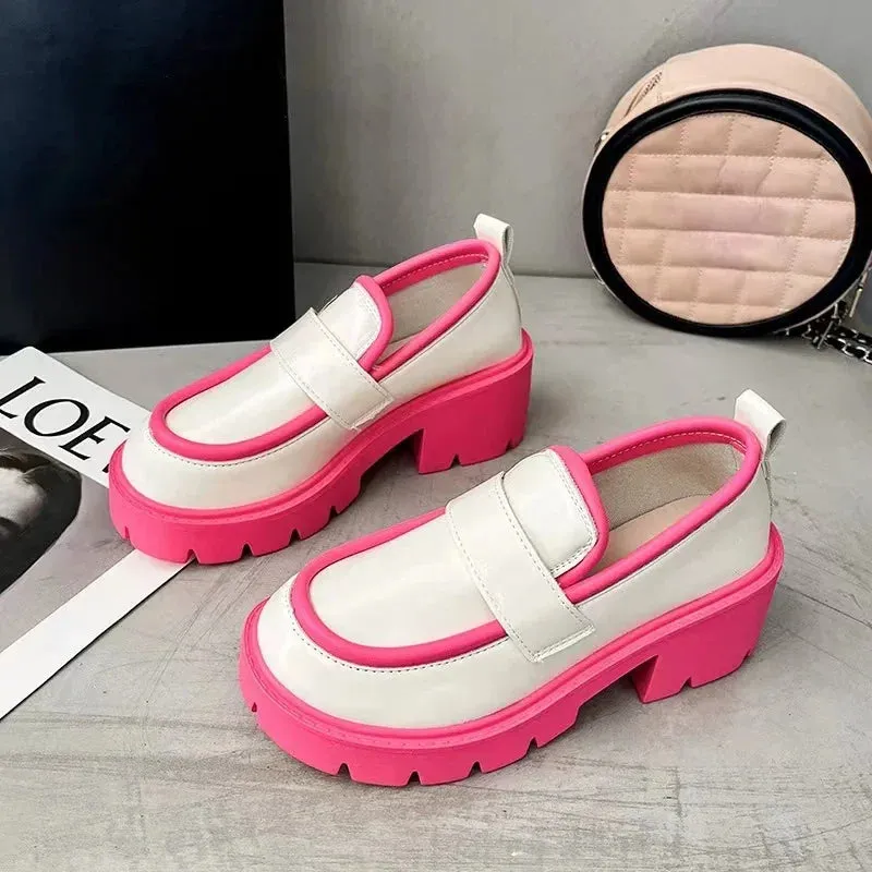 binfenxie  -  Women Summer Black Platform Mary Jane Shoes Women Heels Retro Lolita Shoes Ladies Designer Uniform Shoes Leather Oxfords