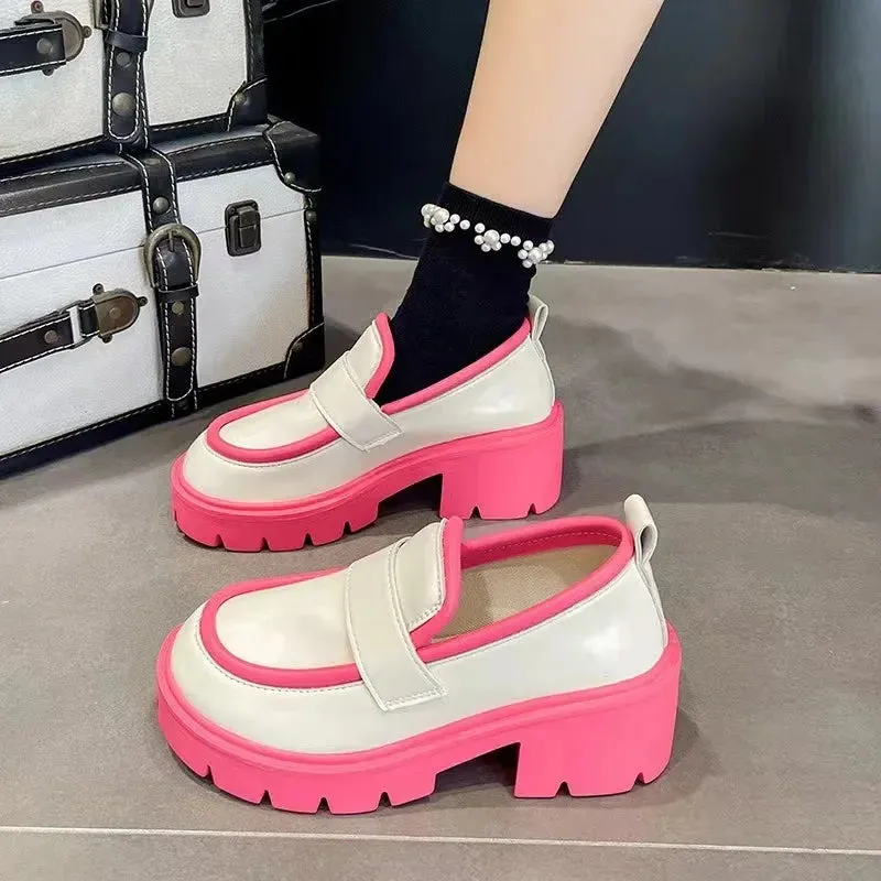 binfenxie  -  Women Summer Black Platform Mary Jane Shoes Women Heels Retro Lolita Shoes Ladies Designer Uniform Shoes Leather Oxfords