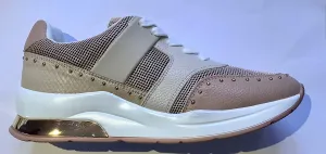 Blush & Sand heeled Trainers- Menbur