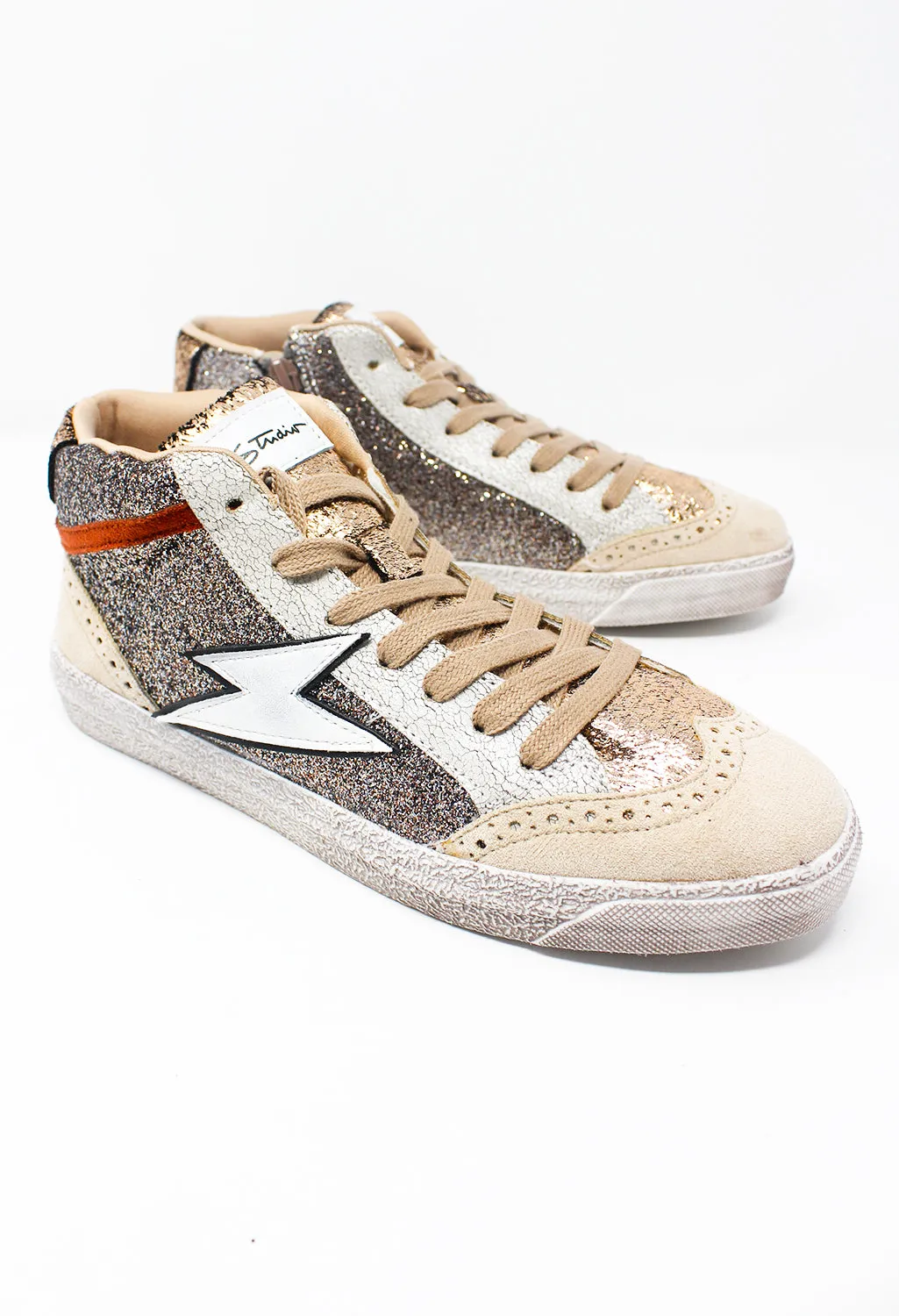 Bronze Metallic Trainers