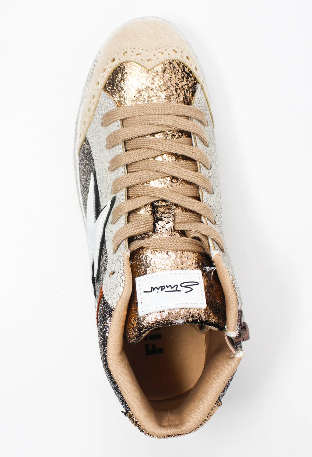 Bronze Metallic Trainers