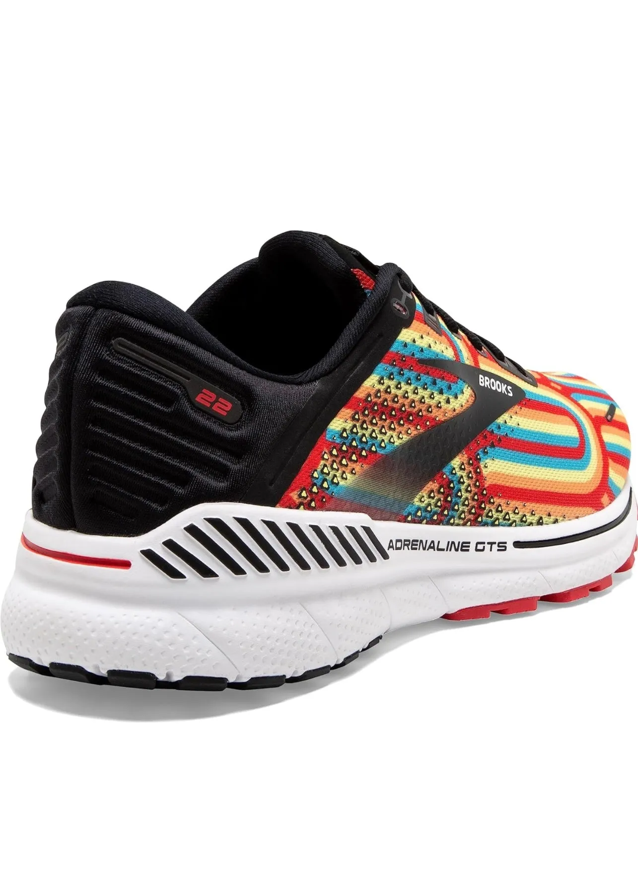 Brooks Women’s Adrenaline GTS 22 Supportive Running Shoe, Black/Bittersweet/Limelight, Size 12 (Open Box)