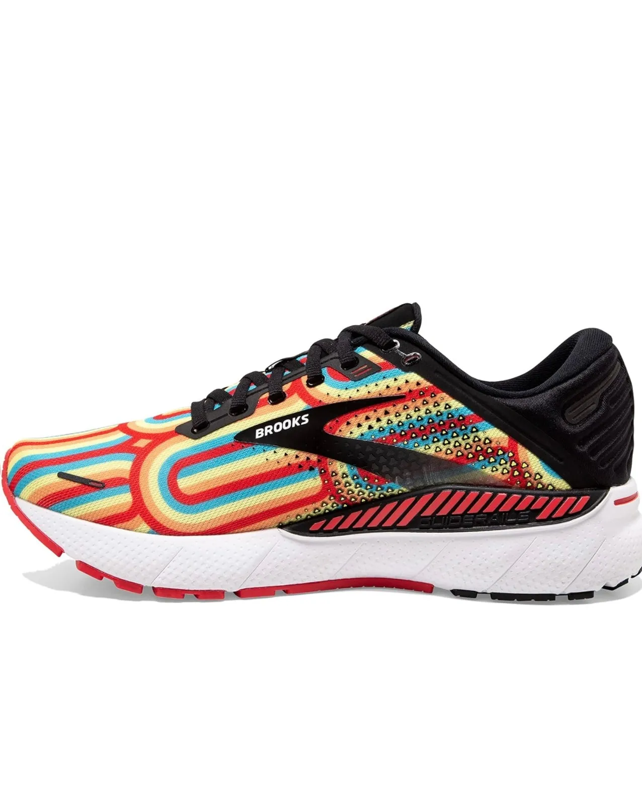 Brooks Women’s Adrenaline GTS 22 Supportive Running Shoe, Black/Bittersweet/Limelight, Size 12 (Open Box)