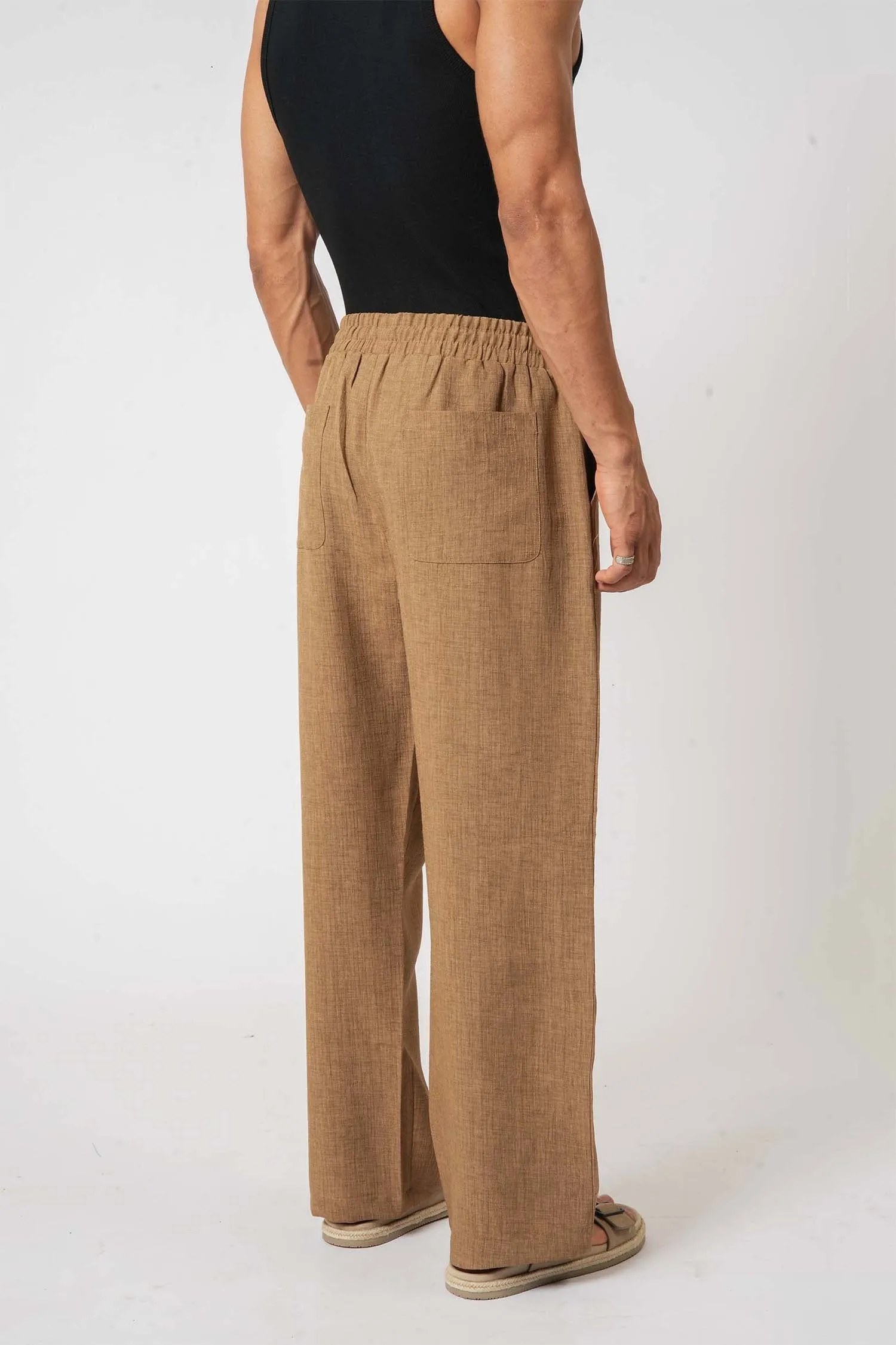 Brown Straight-Fit Pyjama