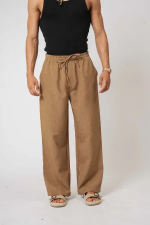Brown Straight-Fit Pyjama