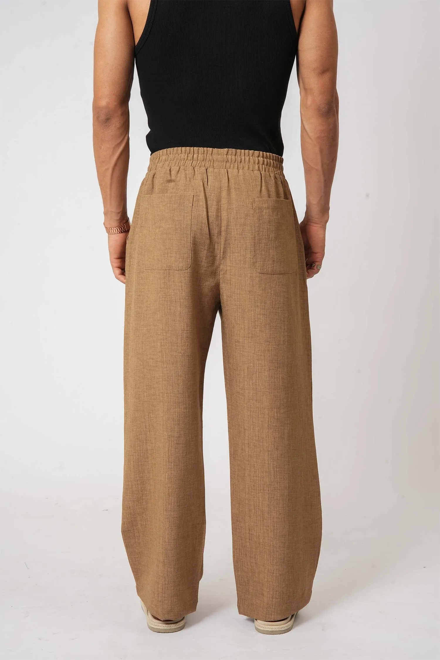 Brown Straight-Fit Pyjama