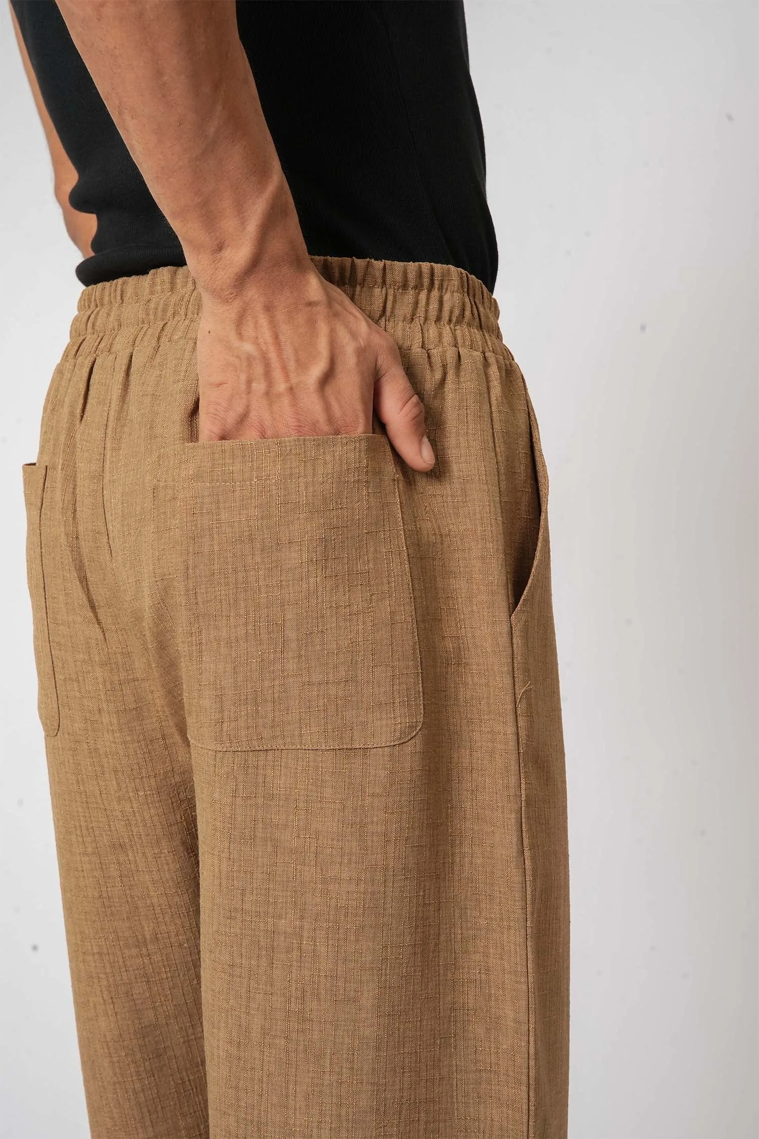 Brown Straight-Fit Pyjama