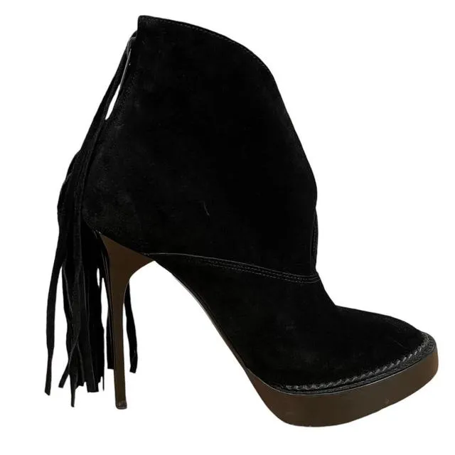Burberry Fringed Suede Nadie Ankle Boots UK 2