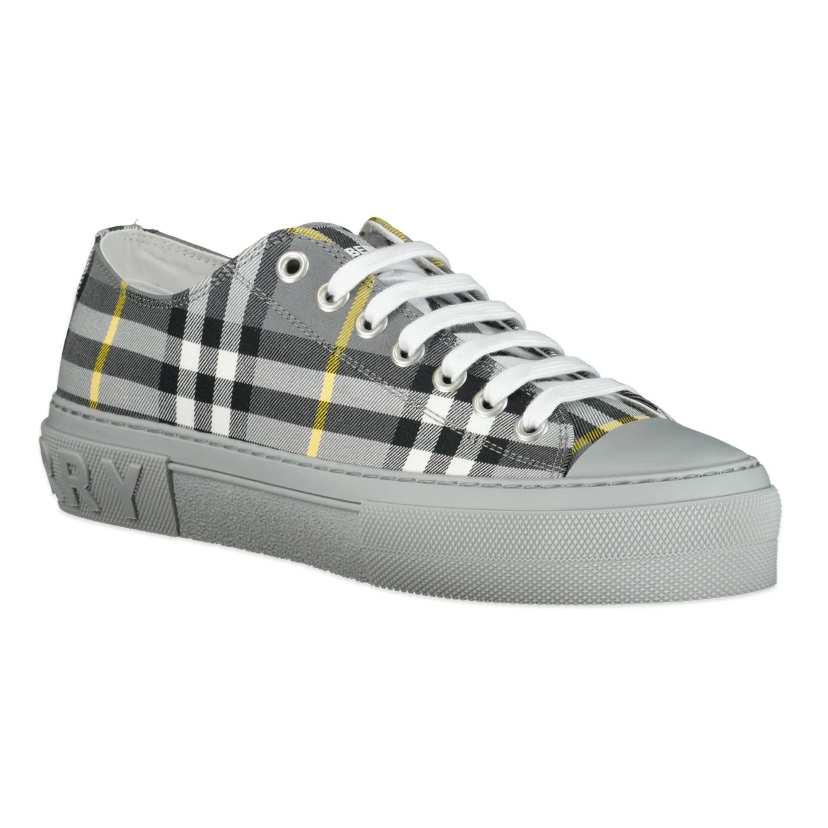Burberry 'Jack Low' Check Trainers Grey