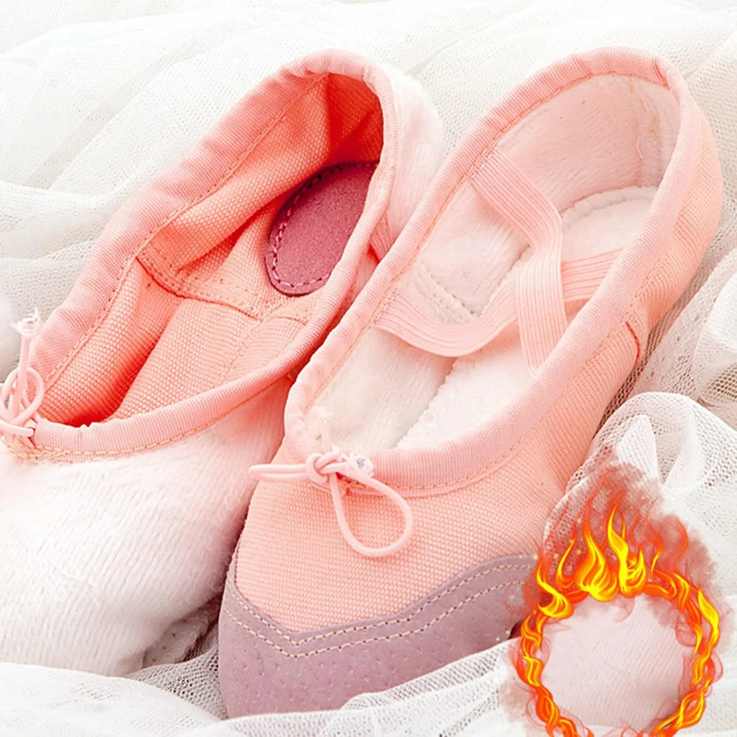 Canvas Ballet Shoes Toddler Girls Ballet Slippers No-Tie Boys Dance Shoes Ballerina Shoes for Girls Ballet Slippers