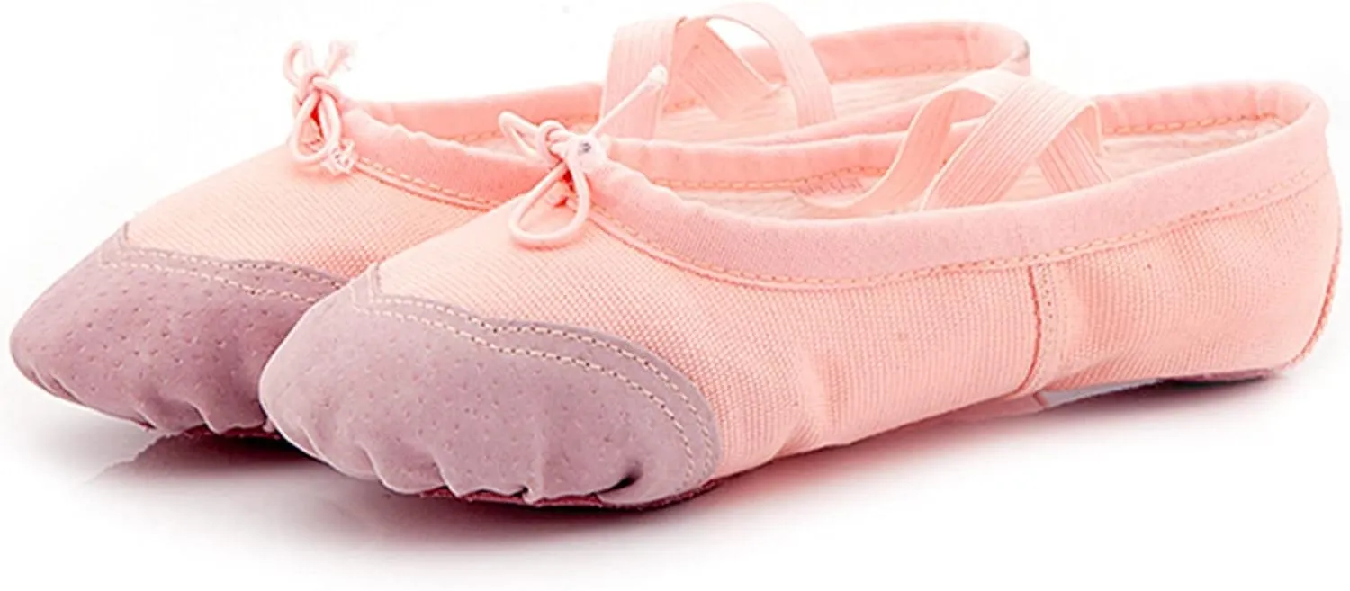 Canvas Ballet Shoes Toddler Girls Ballet Slippers No-Tie Boys Dance Shoes Ballerina Shoes for Girls Ballet Slippers