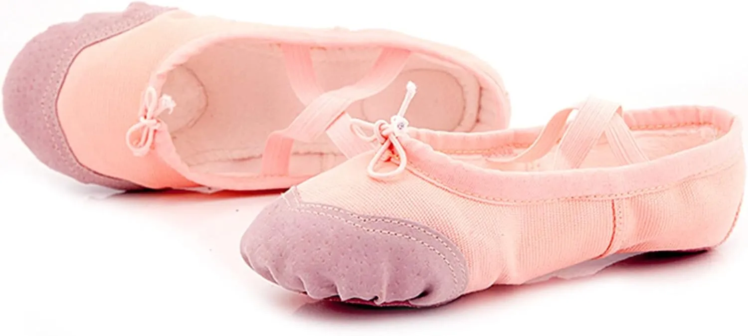 Canvas Ballet Shoes Toddler Girls Ballet Slippers No-Tie Boys Dance Shoes Ballerina Shoes for Girls Ballet Slippers