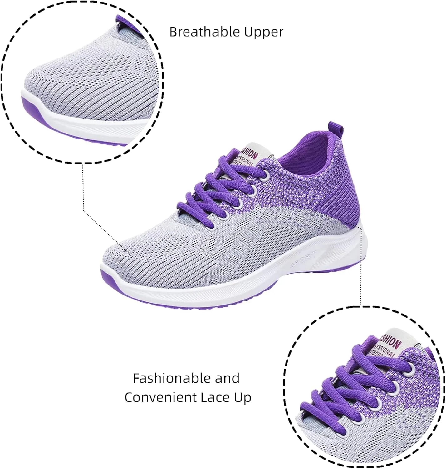 Comfortwear Ortho Shoes for Women Lightweight Slip On Running Walking Shoes Sports Fashion Training Sneakers