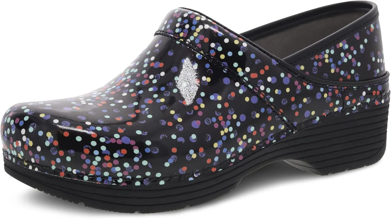 Dansko LT Pro Clogs for Women - Lightweight Rocker Bottom Footwear for Comfort and Support - Ideal for Long Standing Professionals Confetti Clogs 8.5-9 M US