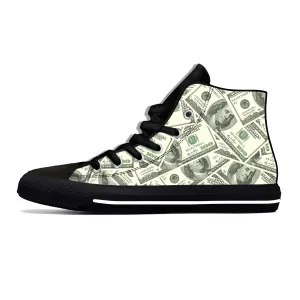 Dollar Sign High Top Sneakers For Men and Women