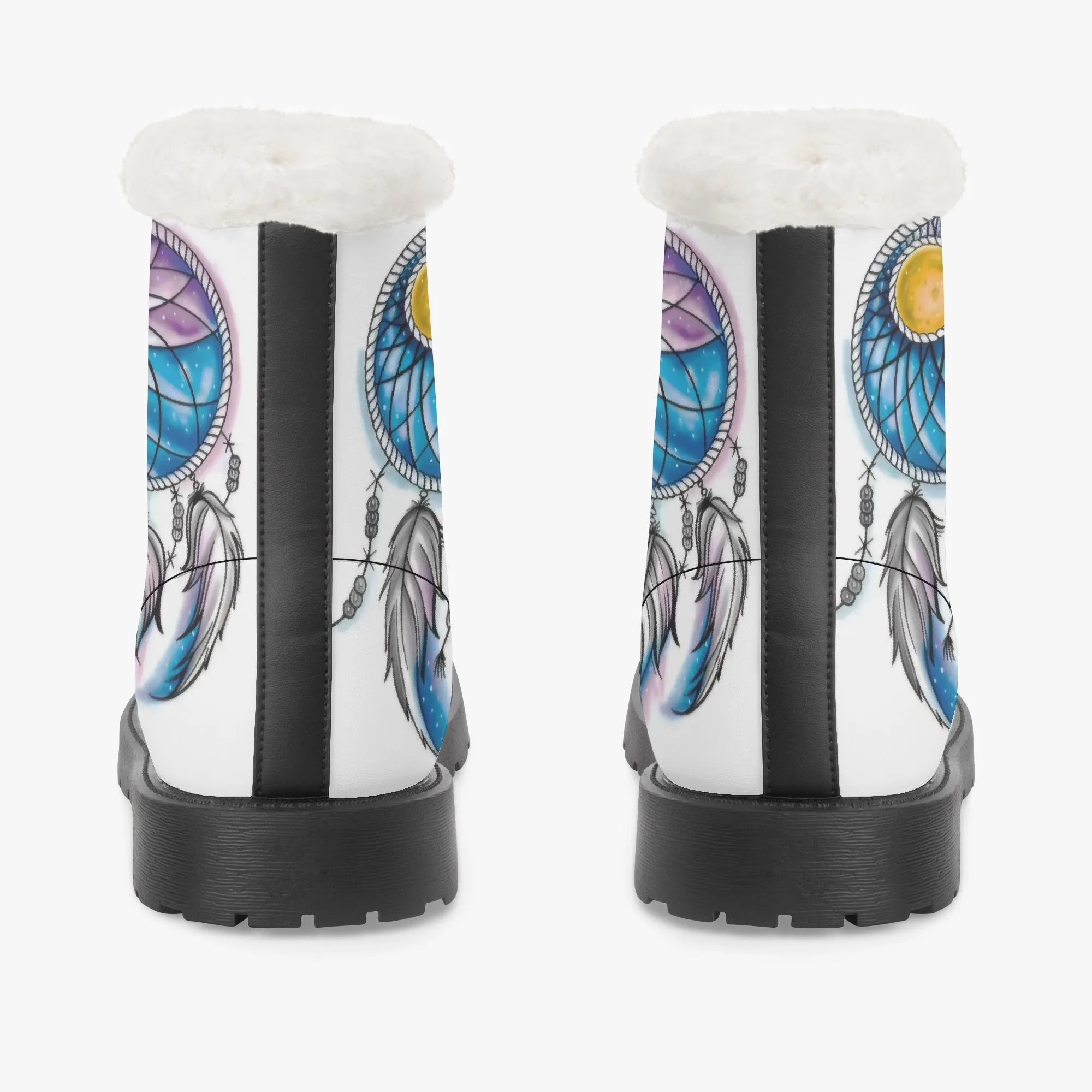 Dream Catcher Faux Fur Leather Boots