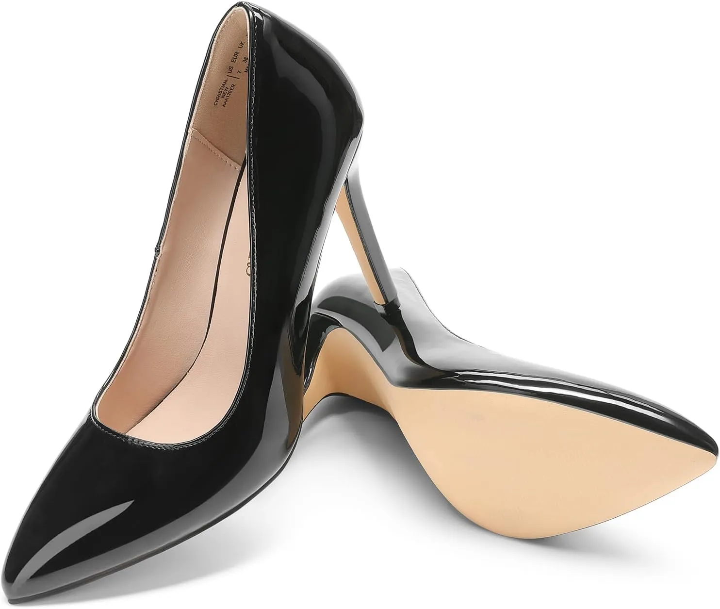 DREAM PAIRS Women's Closed Toe High Heels Dress Pointed Toe Wedding Pump Shoes