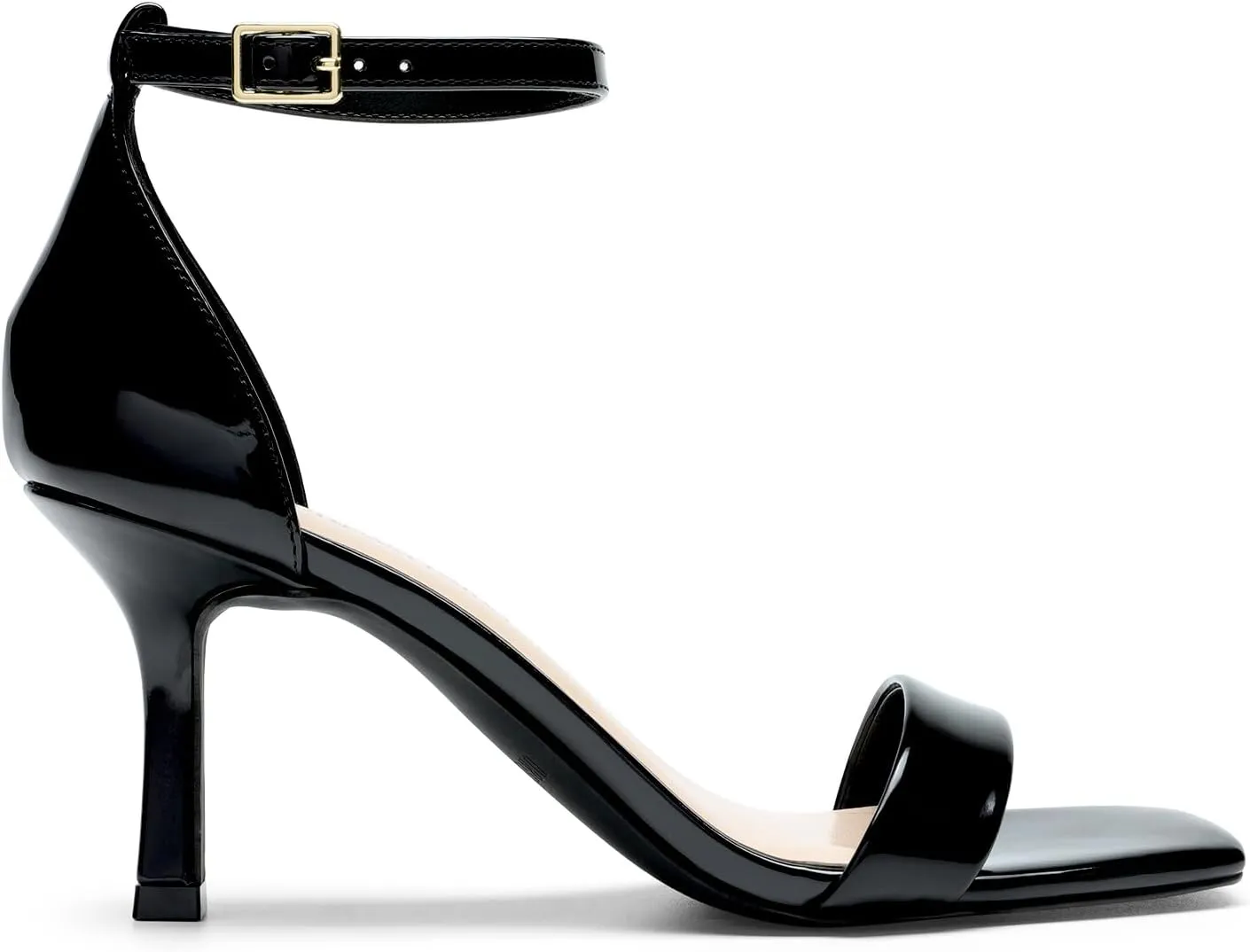 DREAM PAIRS Women's High Stilettos Open Square Toe Ankle Strap Heels Sexy Fashion Comfort Dress Shoes Wedding Bridal Pumps Heeled Sandals