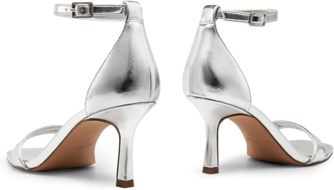 DREAM PAIRS Women's High Stilettos Open Square Toe Ankle Strap Heels Sexy Fashion Comfort Dress Shoes Wedding Bridal Pumps Heeled Sandals