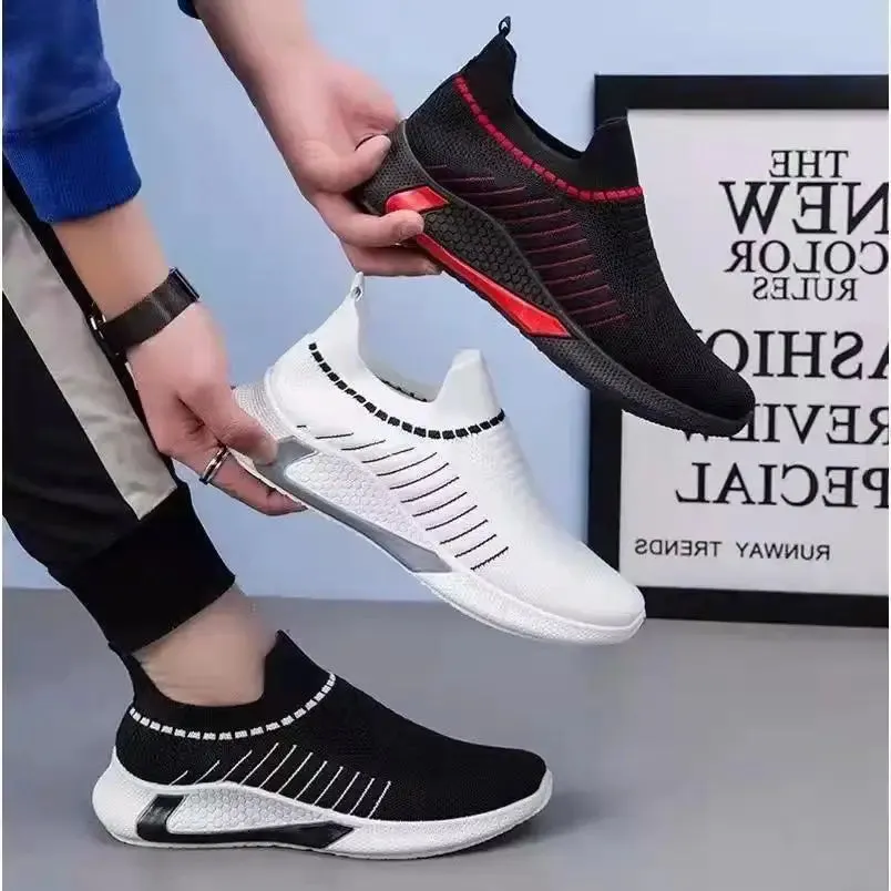 Durable Jogging Shoes: Lightweight, Breathable Men's Slip-On Sneaker