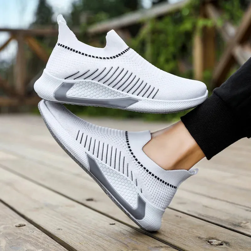 Durable Jogging Shoes: Lightweight, Breathable Men's Slip-On Sneaker
