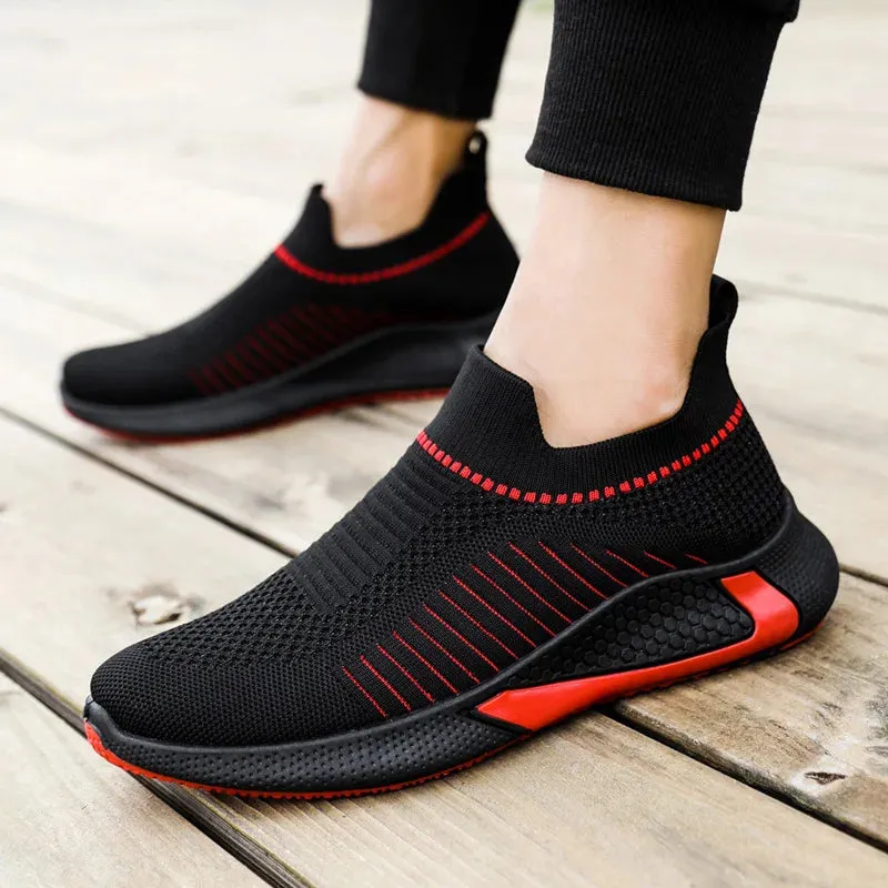 Durable Jogging Shoes: Lightweight, Breathable Men's Slip-On Sneaker