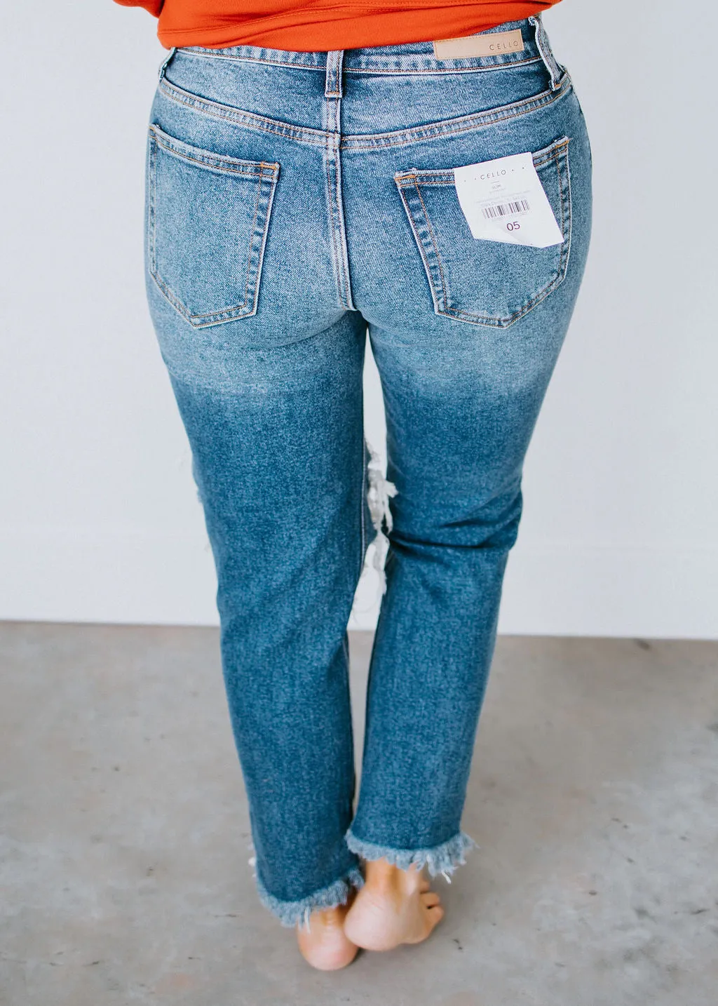 Estella Destroyed Slim Boyfriend Jean