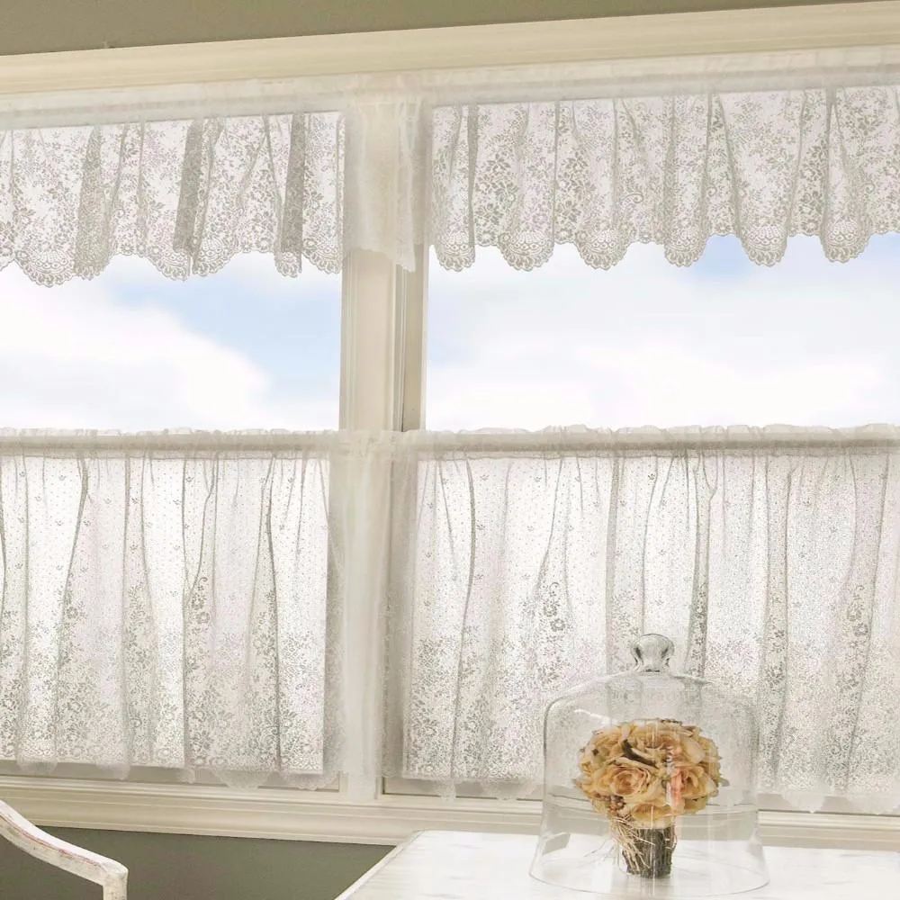Floret Lace Tier And Valance