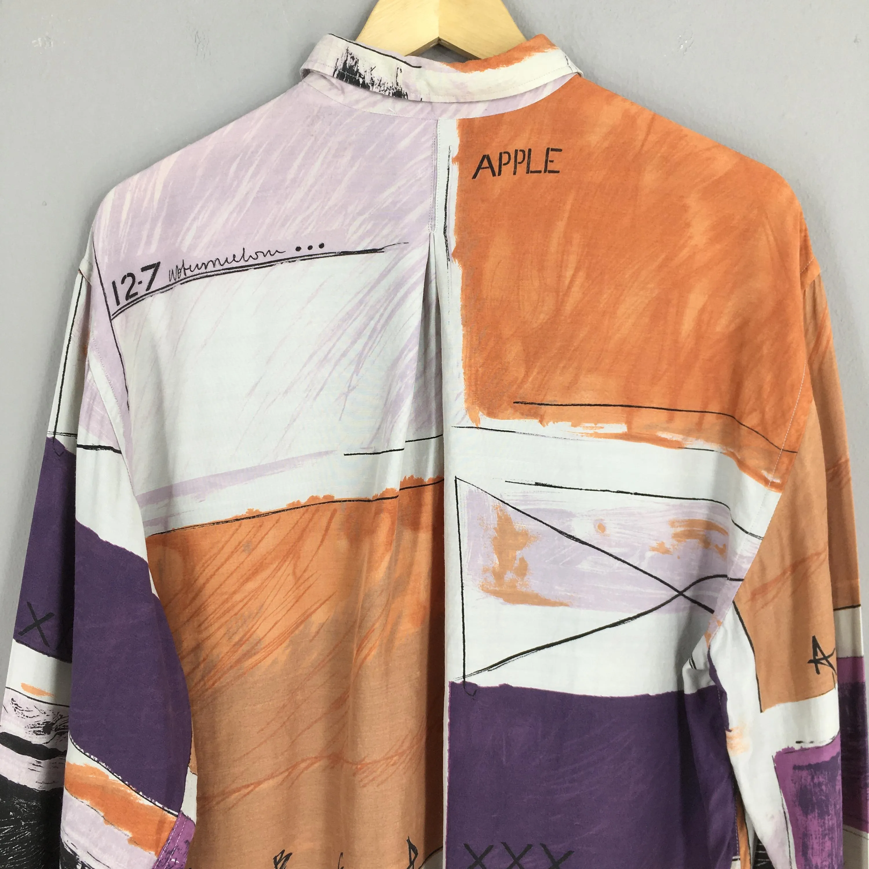 Funky Multicolor Abstract Pattern Shirt Large