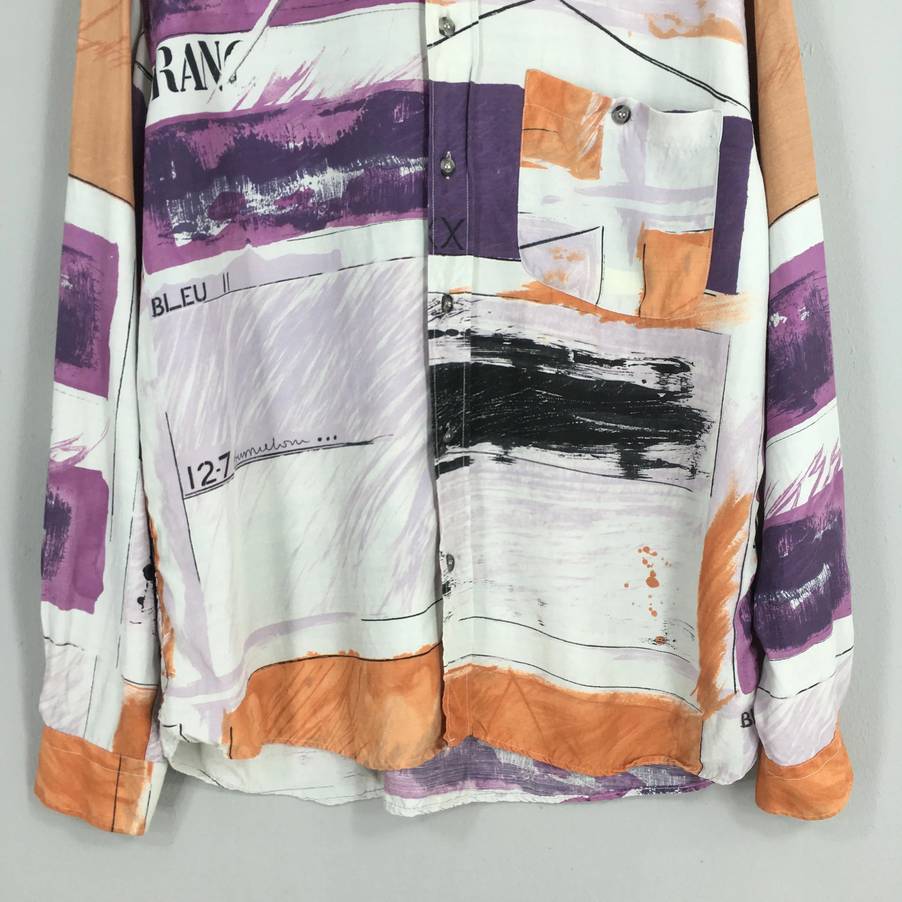 Funky Multicolor Abstract Pattern Shirt Large