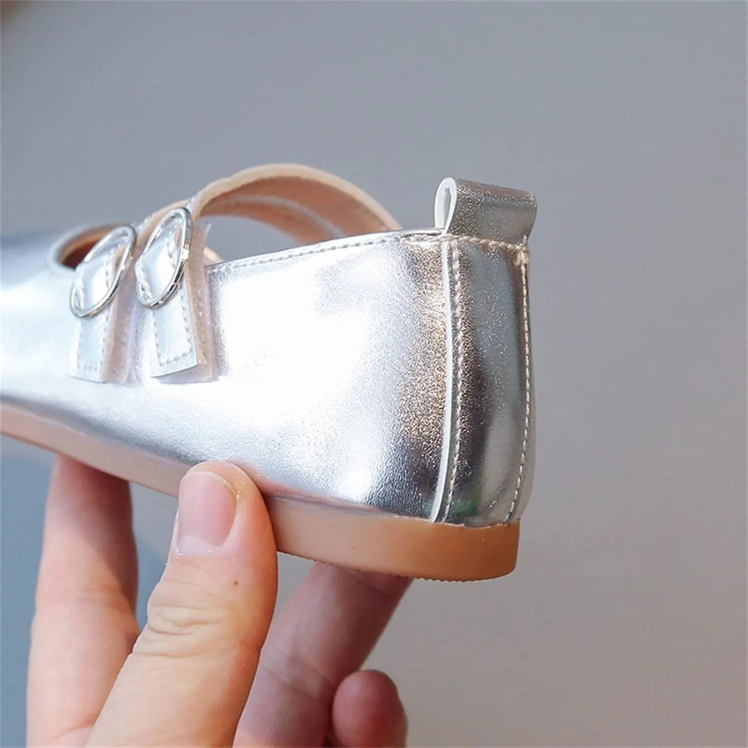 Girls Dress Shoes Part Mary Jane Shoes Wedding Ballet Flat Square Toe Buckle Adjustable Strap Sandal