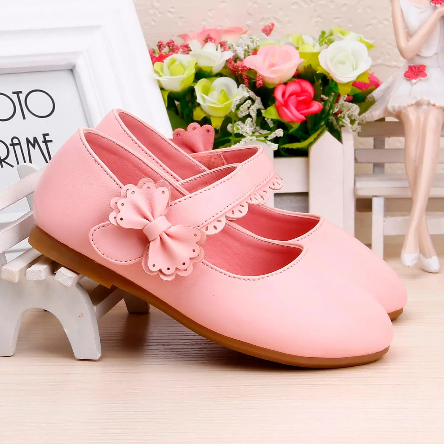 Girls Dress Shoes Toddler Flower Girl Little Kids Mary Jane Ballet Flats Bow Wedding School Party Communion Shoes