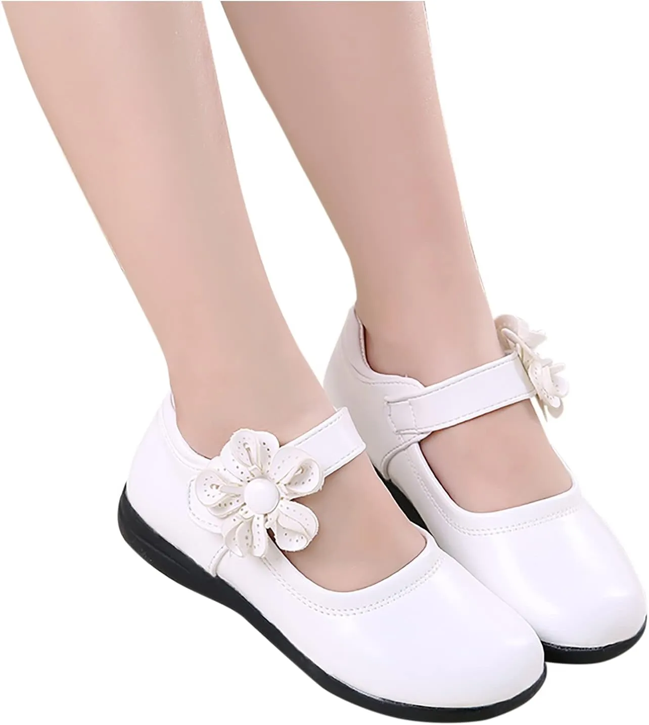 Girls Dress Shoes Toddler Girls Mary Jane School Uniform Shoes Flower Girl Ballet Flats for Wedding Party