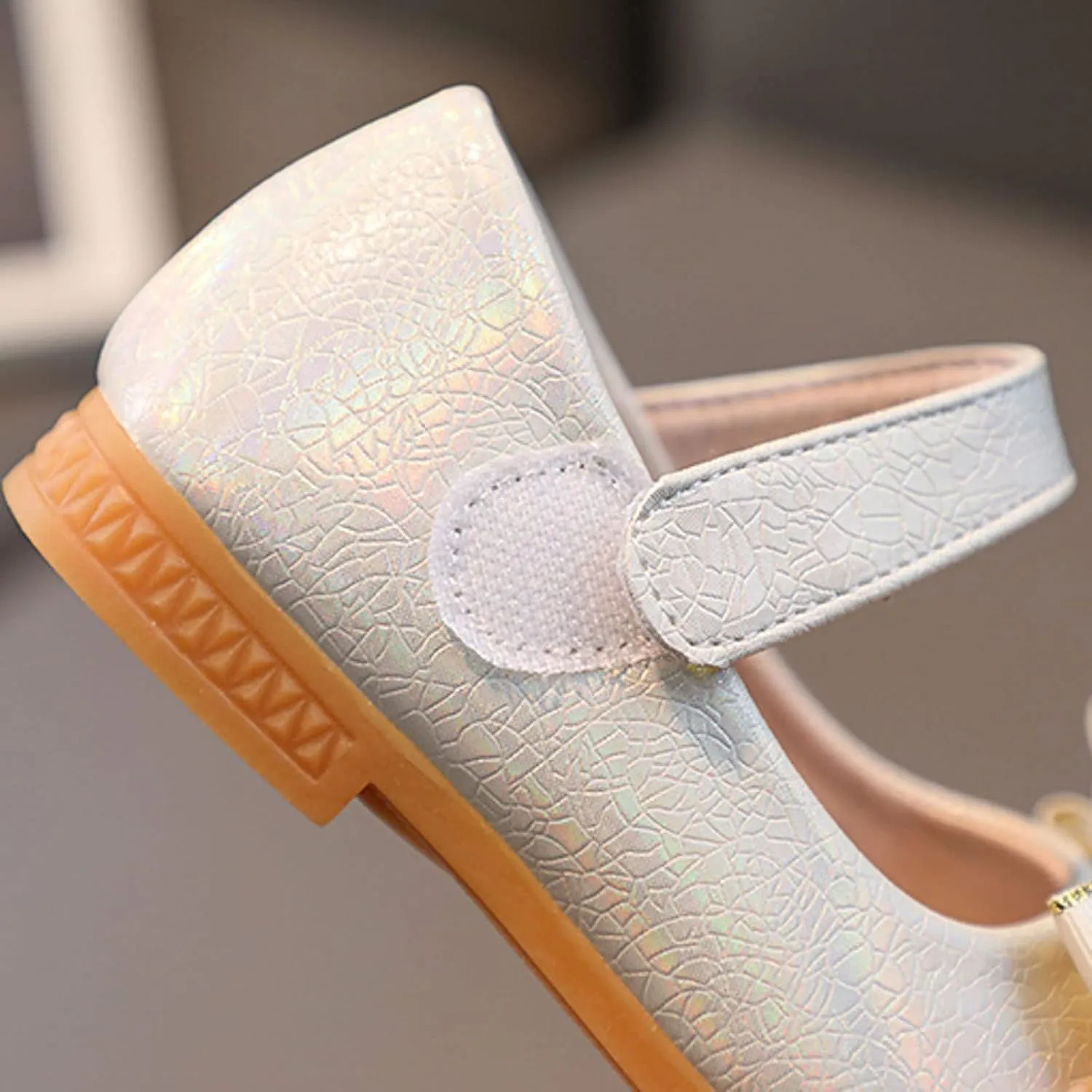 Girls Mary Jane Toddler Flower Girl Dress Shoes Little Girl Ballet Flats Bow Strap for Wedding Party School