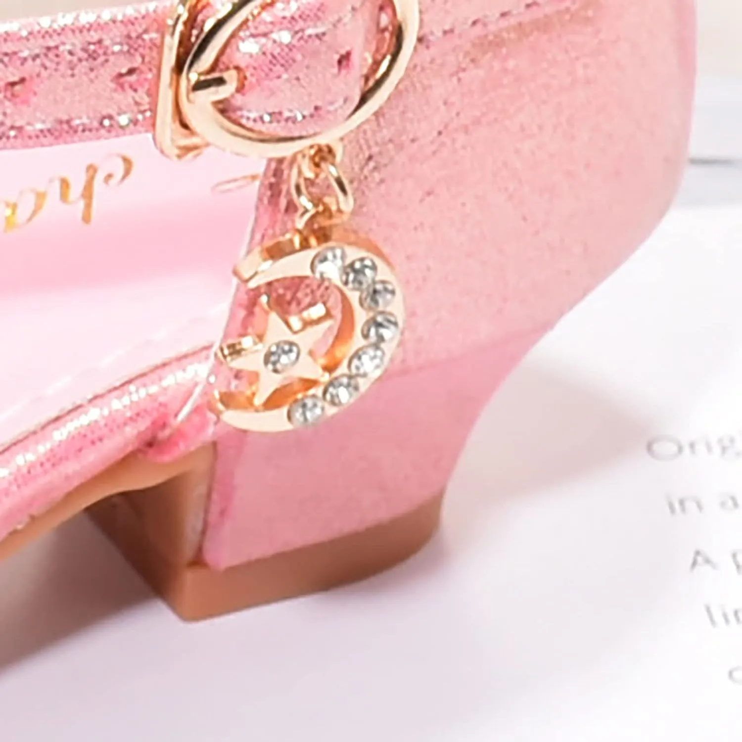 Girls Shoes Low Heel Dress Shoes Sparkle Mary Jane Flower Girls Wedding Birthday Party Prom Sandals Toddler