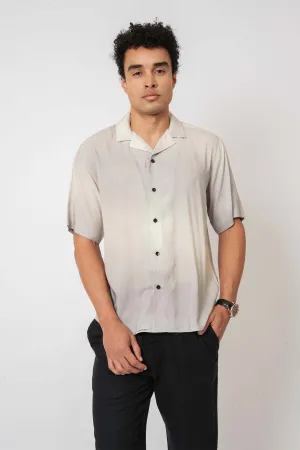 Gradient White Viscose Shirt
